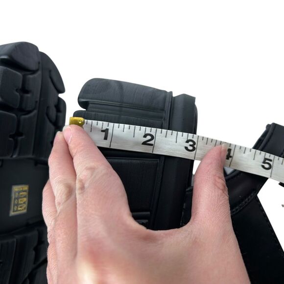 New Faux Leather Ankle Strap black buckle Chunky Platform fisherman sandals - Picture 9 of 12